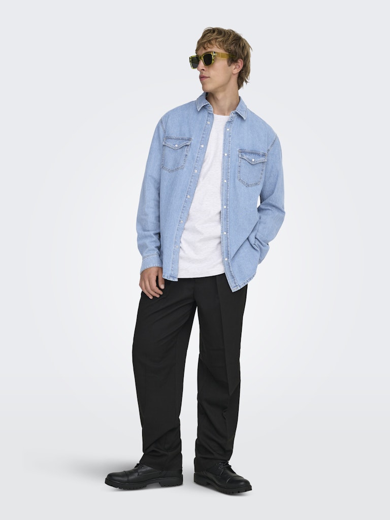 ONSBANE 3247 DNM SHIRT - Medium Blue Denim