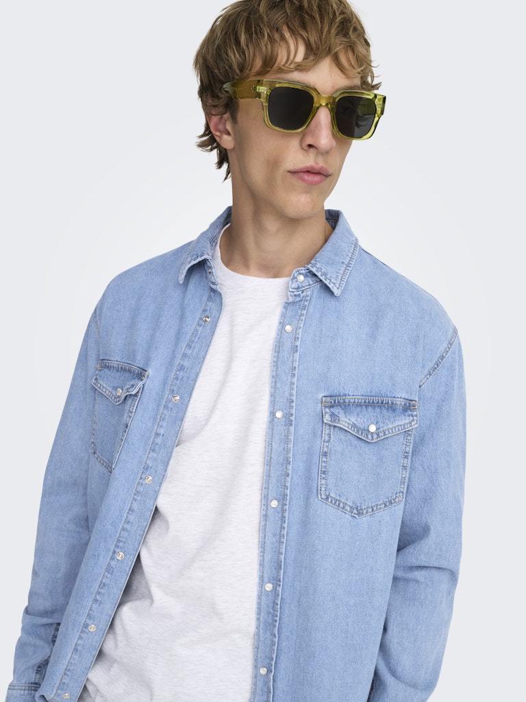 ONSBANE 3247 DNM SHIRT - Medium Blue Denim