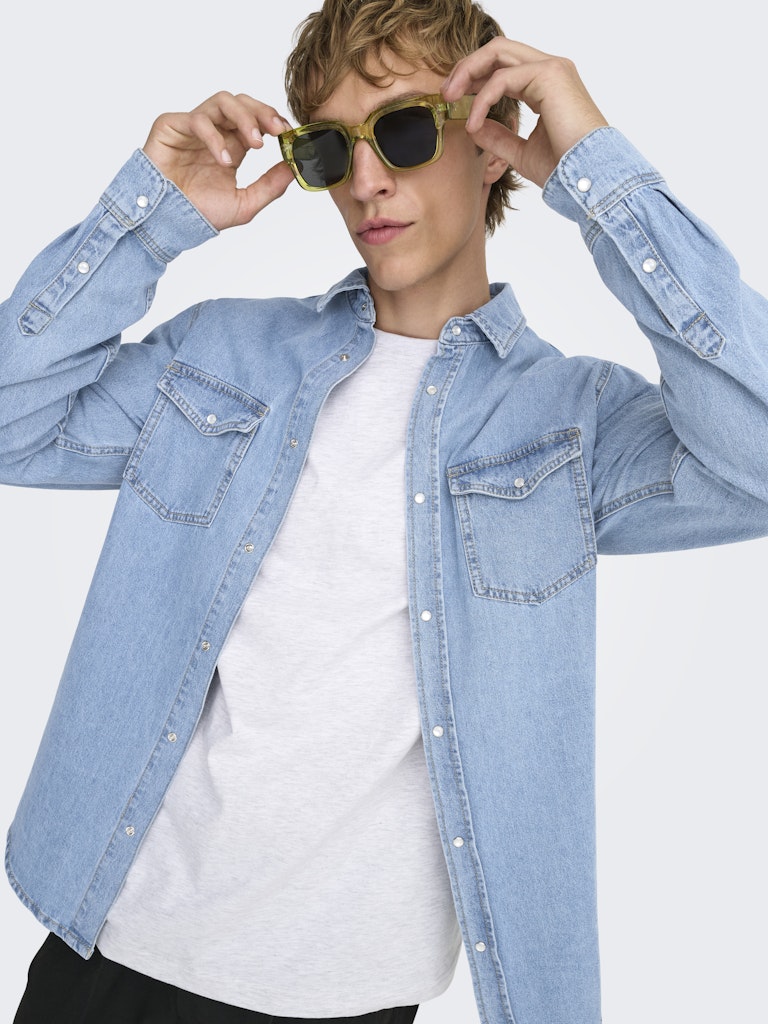 ONSBANE 3247 DNM SHIRT - Medium Blue Denim