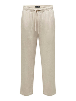 ONSSINUS LOOSE VISC LIN 0075 PANT - Oatmeal
