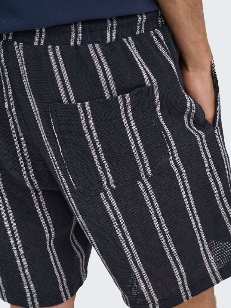 ONSTREV LIFE REG STRU STRIPE SHORTS - Dark Navy