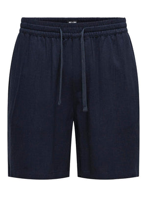 ONSTEL VISC LIN SHORTS 0075 - Dark Navy