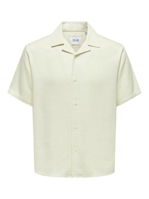 ONSKARI RESORT SS SHIRT VISC LIN 0075 - White
