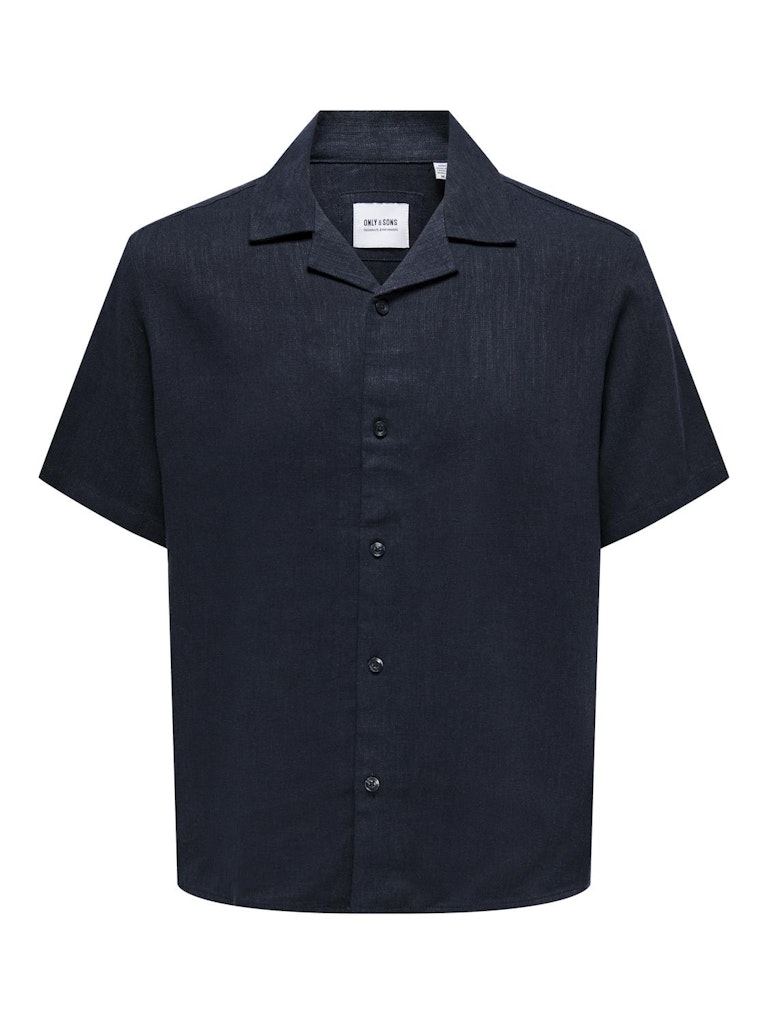 ONSKARI RESORT SS SHIRT VISC LIN 0075 - Dark Navy