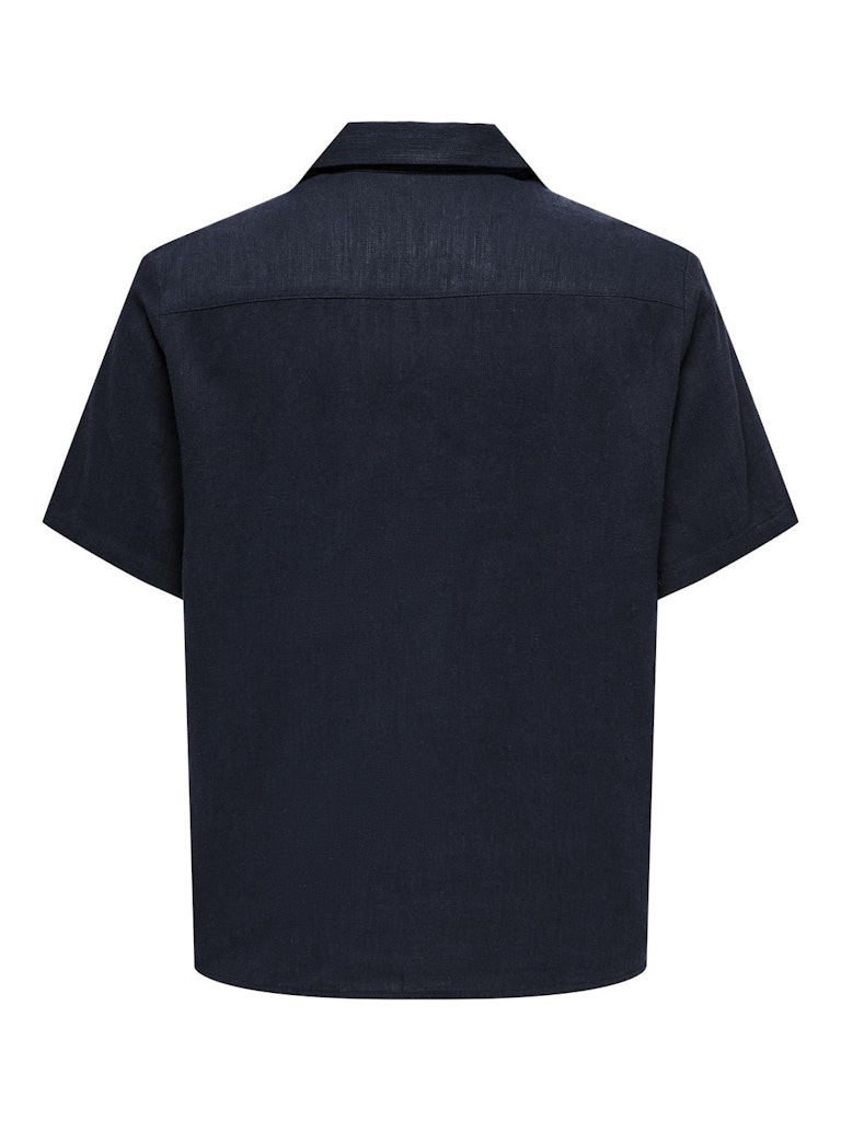 ONSKARI RESORT SS SHIRT VISC LIN 0075 - Dark Navy