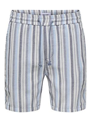 ONSTREV LIFE REG STRUC STRIPE SHORTS - Vintage Indigo