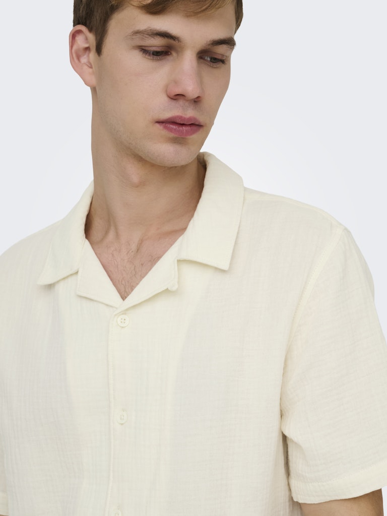 ONSKYLE 0158 SS SHIRT - Egret