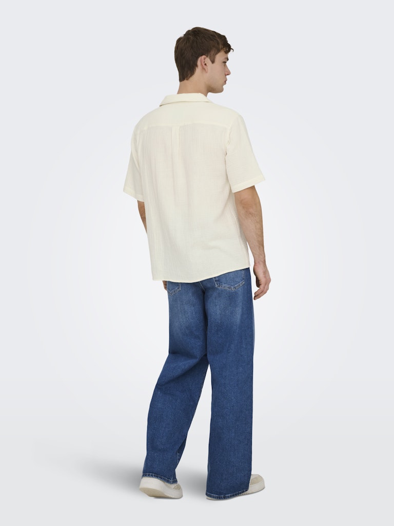 ONSKYLE 0158 SS SHIRT - Egret