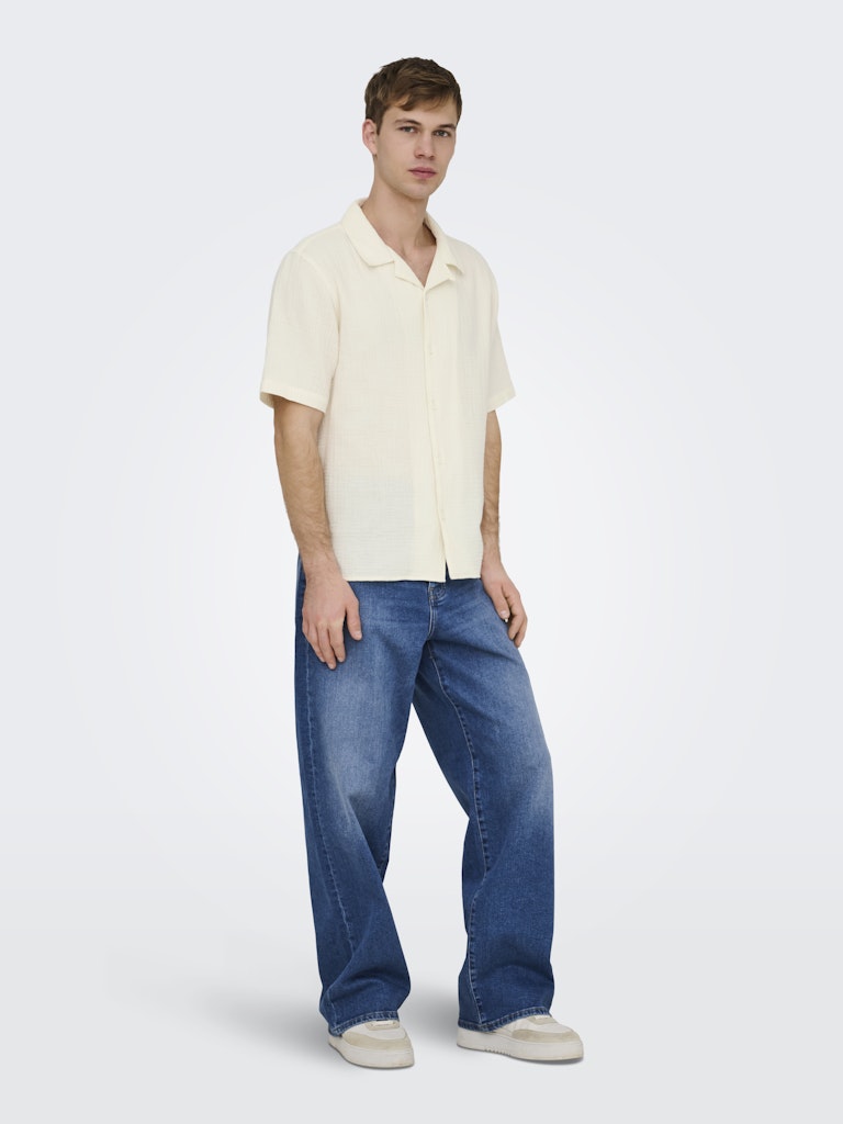 ONSKYLE 0158 SS SHIRT - Egret
