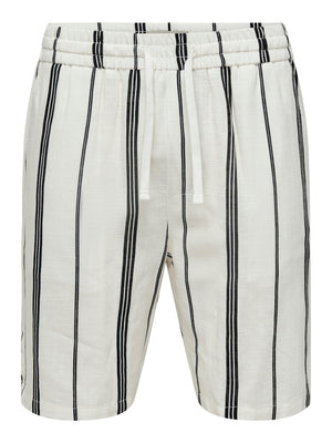 ONSTINUS STEPAN SHORTS - Cloud Dancer/Black