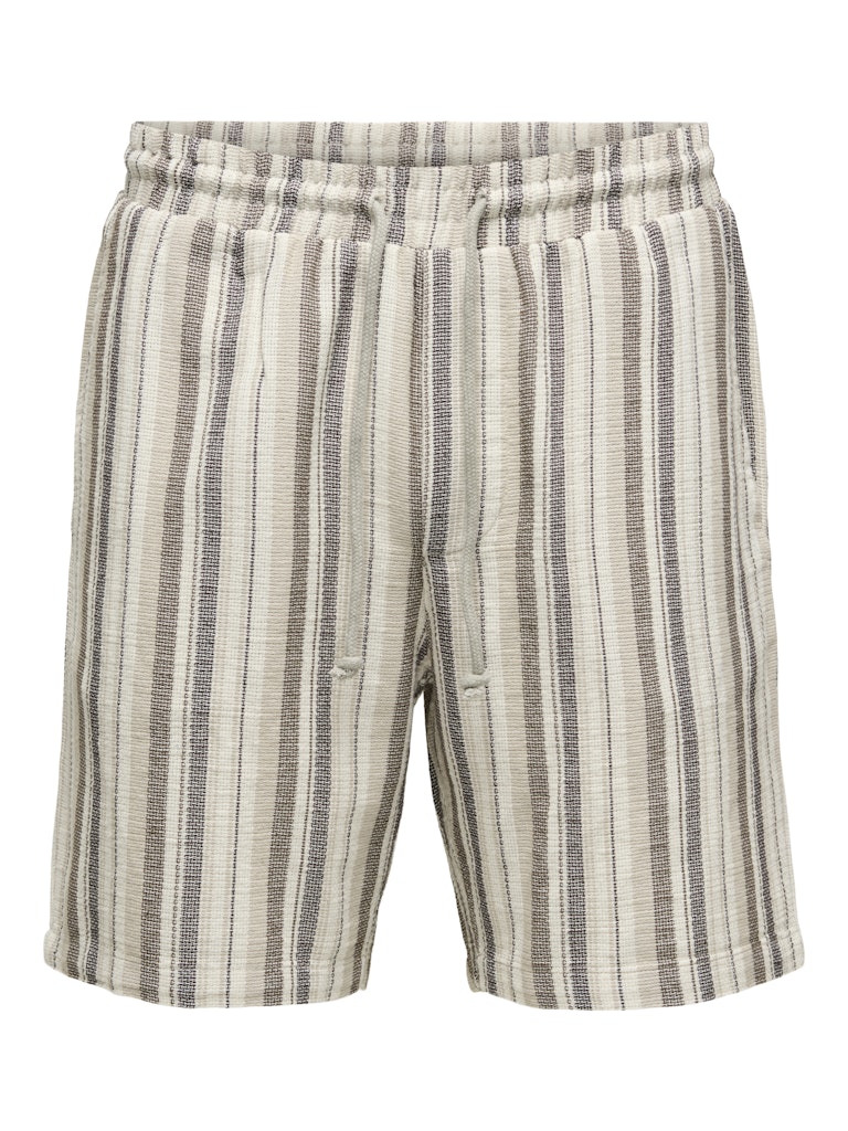 ONSTREV LIFE REG STRUC STRIPE SHORTS - Gardenia