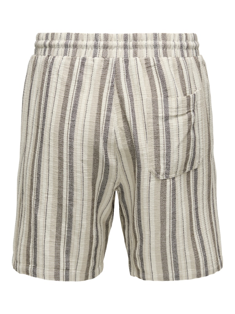 ONSTREV LIFE REG STRUC STRIPE SHORTS - Gardenia