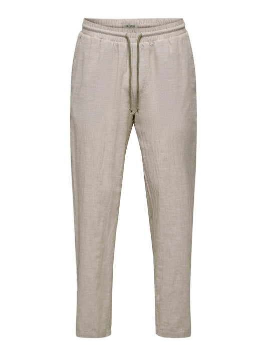 ONSCAIDEN LINEN BLEND PANT - Chinchilla