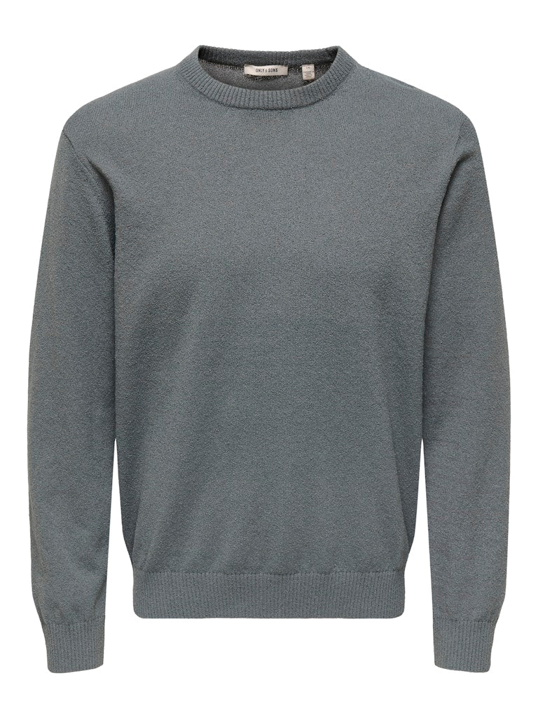 ONSJOB REG LS BOUCLE CREW KNIT - Sedona Sage