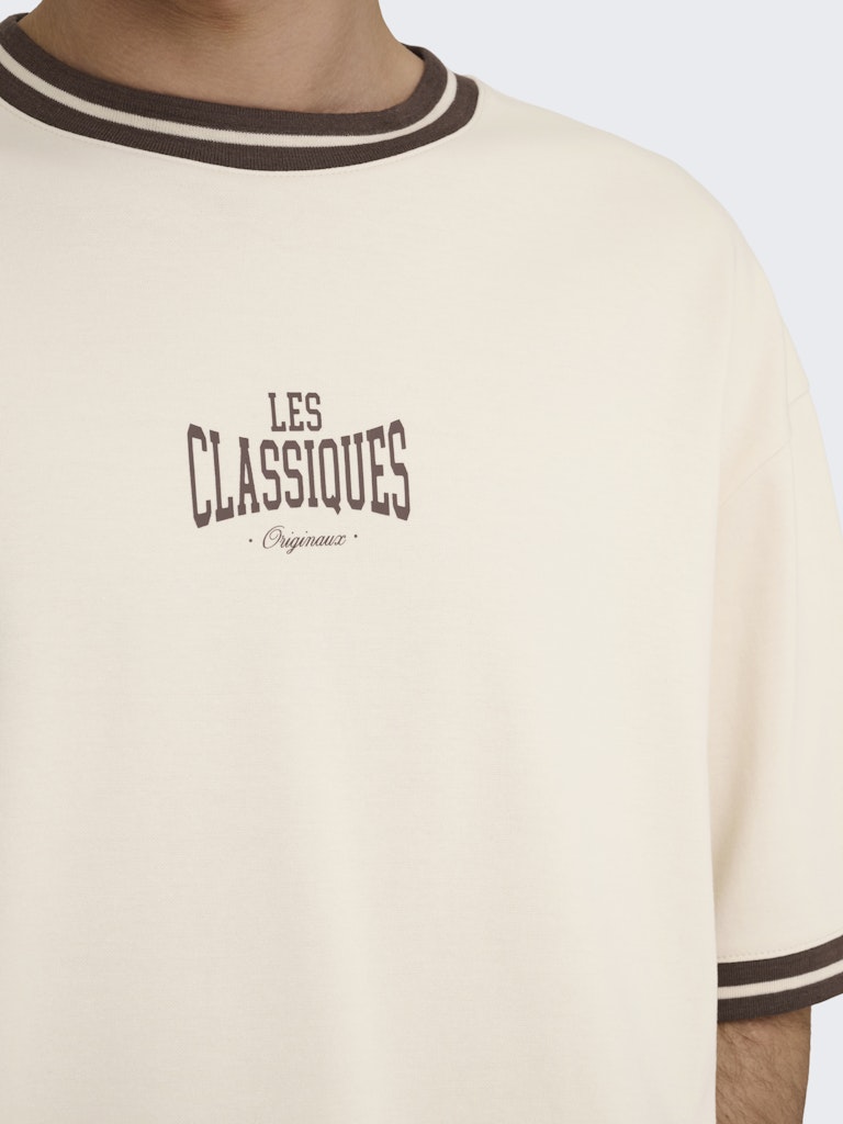 ONSLES CLASSIQUES CASPIAN BOXY SS TEE - Whitecap Gray