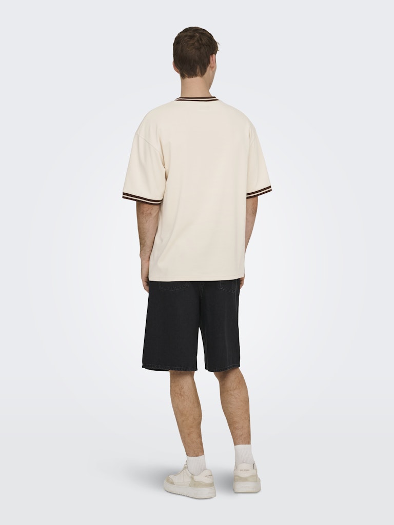 ONSLES CLASSIQUES CASPIAN BOXY SS TEE - Whitecap Gray