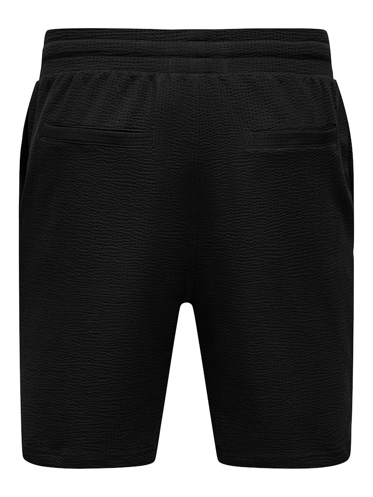 ONSKIAN LIFE REG SEERSUCKER SHORTS - Black