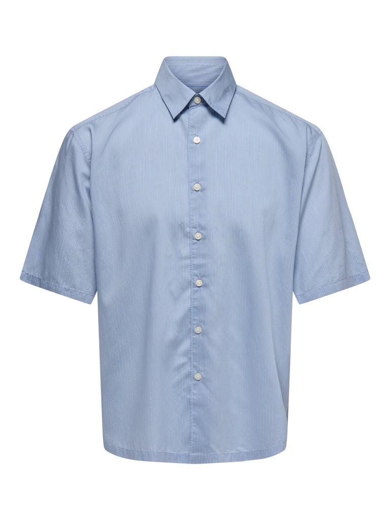 ONSATTICUS SS RLX STRIPE SHIRT - Bel Air Blue/White+Black Stripes