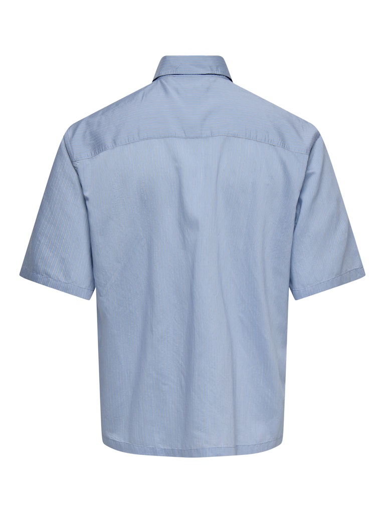 ONSATTICUS SS RLX STRIPE SHIRT - Bel Air Blue/White+Black Stripes
