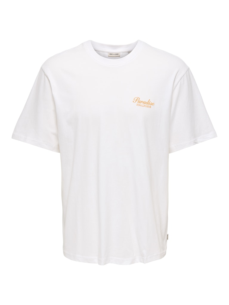 ONSMALIK VACA LIFE RLX SS TEE - Bright White/Paradise