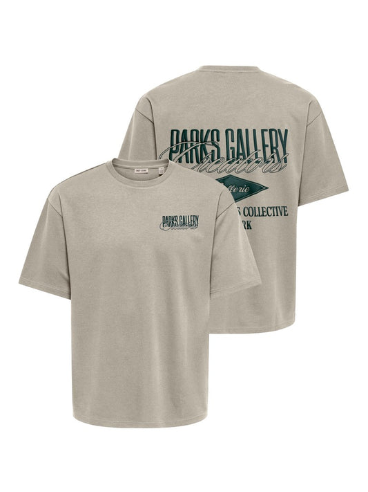 ONSPARKS GALLERY AIR BOXY SS TEE - Silver Lining