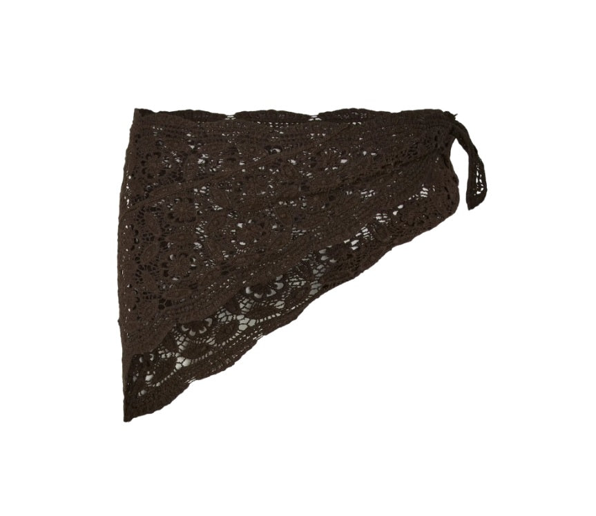 PCMANILLA TRIANGLE SCARF - Hot Fudge