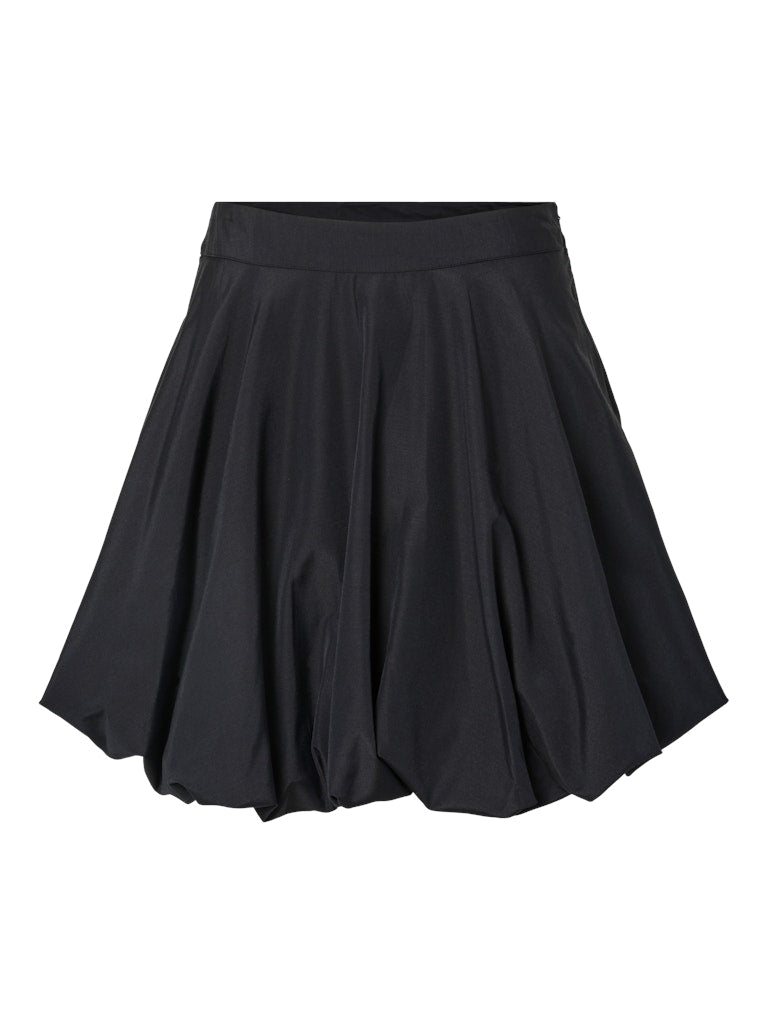 PCMAUVE HW SHORT SKIRT - Black