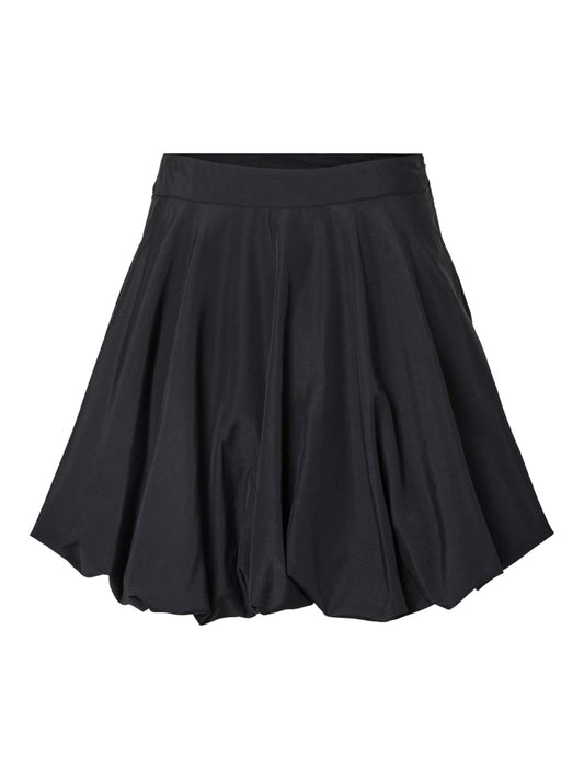 PCMAUVE HW SHORT SKIRT - Black