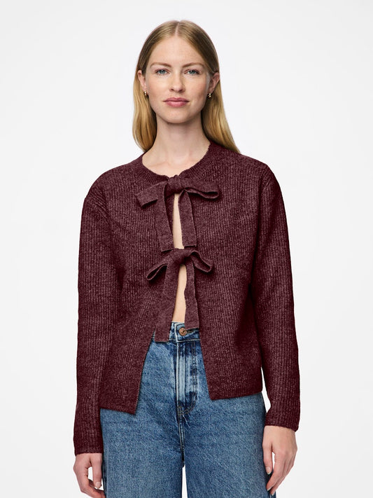 PCSILLY LS REV TIE KNIT - Tawny Port