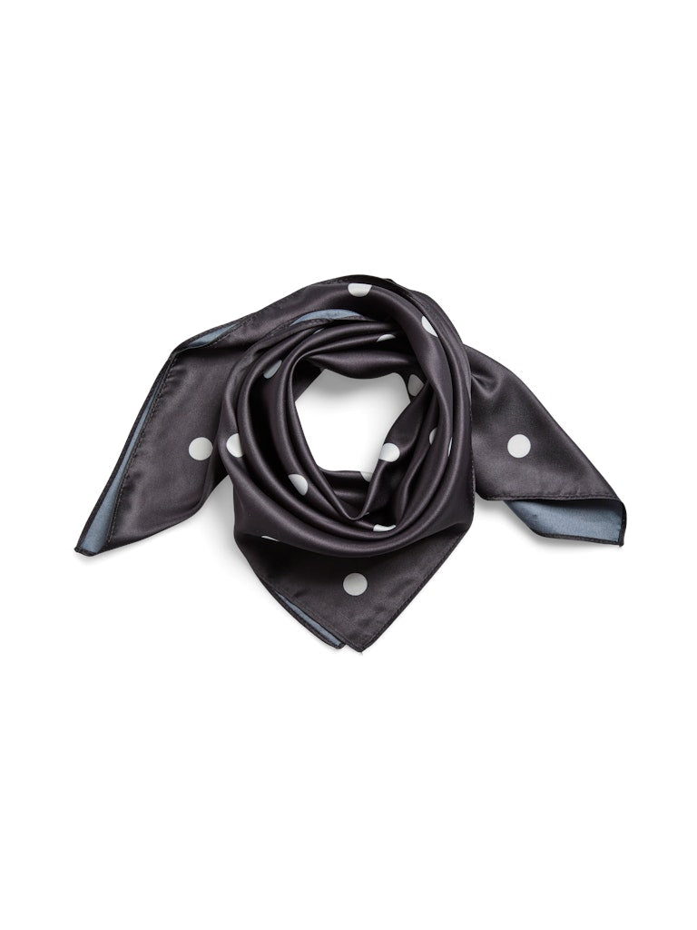 PCDONNIE SQUARE SCARF - Black/White Dots