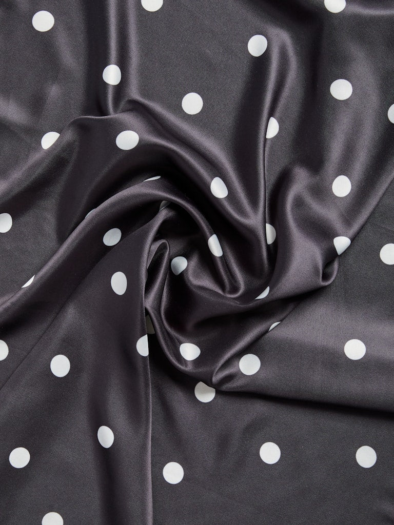 PCDONNIE SQUARE SCARF - Black/White Dots