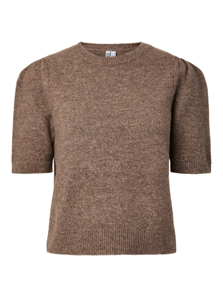 PCALYX SS O-NECK KNIT - Coffee Quartz