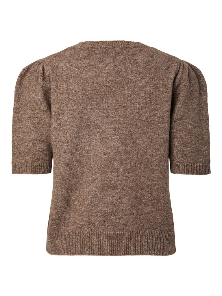 PCALYX SS O-NECK KNIT - Coffee Quartz