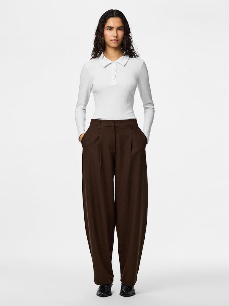 PCBOSELLA MW BARREL PANTS - Hot Fudge