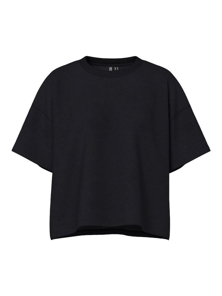 PCCHILLI SUMMER 2/4 LOOSE SWEAT - Black