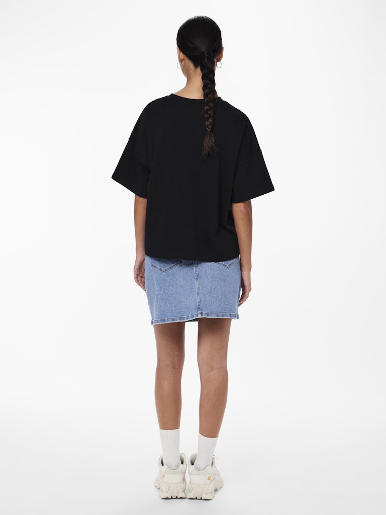 PCCHILLI SUMMER 2/4 LOOSE SWEAT - Black