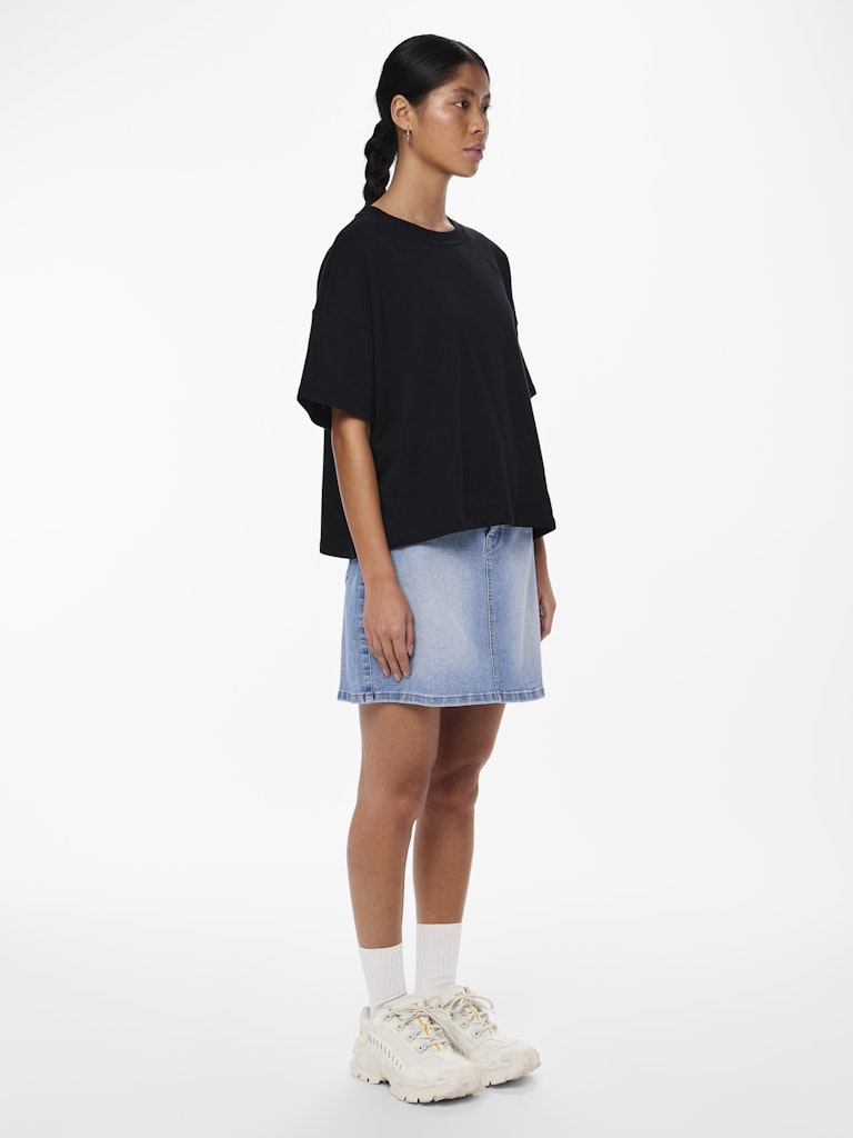 PCCHILLI SUMMER 2/4 LOOSE SWEAT - Black
