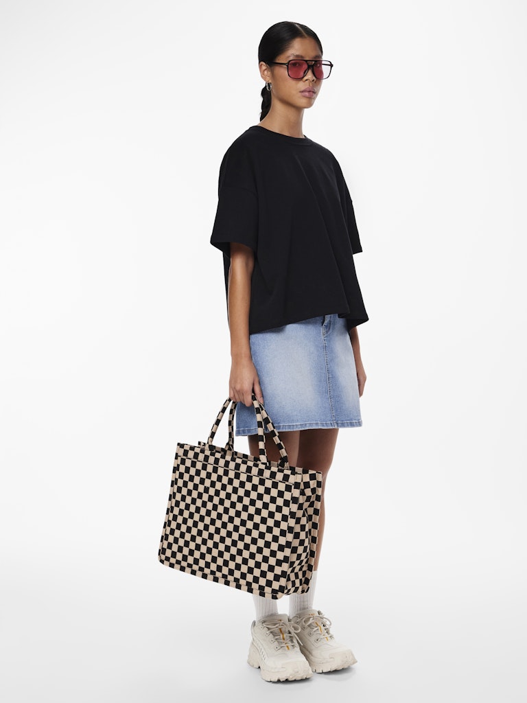 PCCHILLI SUMMER 2/4 LOOSE SWEAT - Black