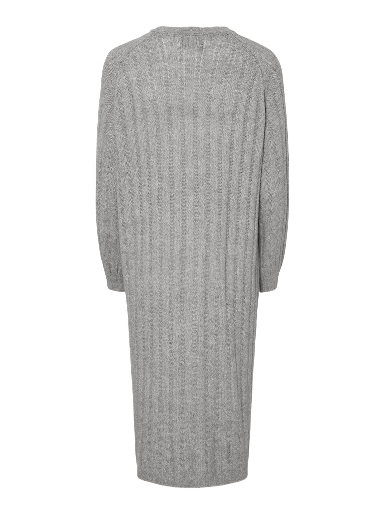 PCMAGGY LS LONG KNIT CARDIGAN - Medium Grey Melange