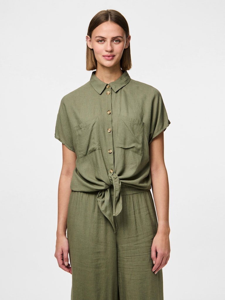 PCPIA SS TIE SHIRT - Deep Lichen Green