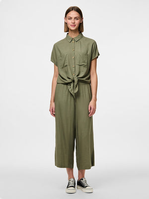 PCPIA SS TIE SHIRT - Deep Lichen Green