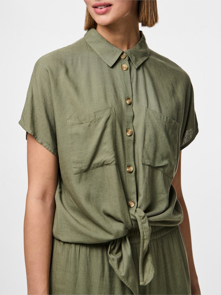 PCPIA SS TIE SHIRT - Deep Lichen Green