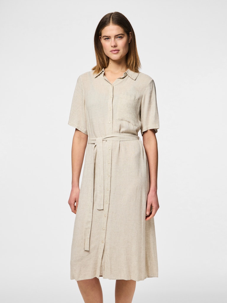 PCPIA 2/4 MIDI SHIRT DRESS - Birch