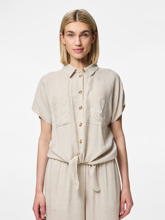 PCPIA SS TIE SHIRT - Birch