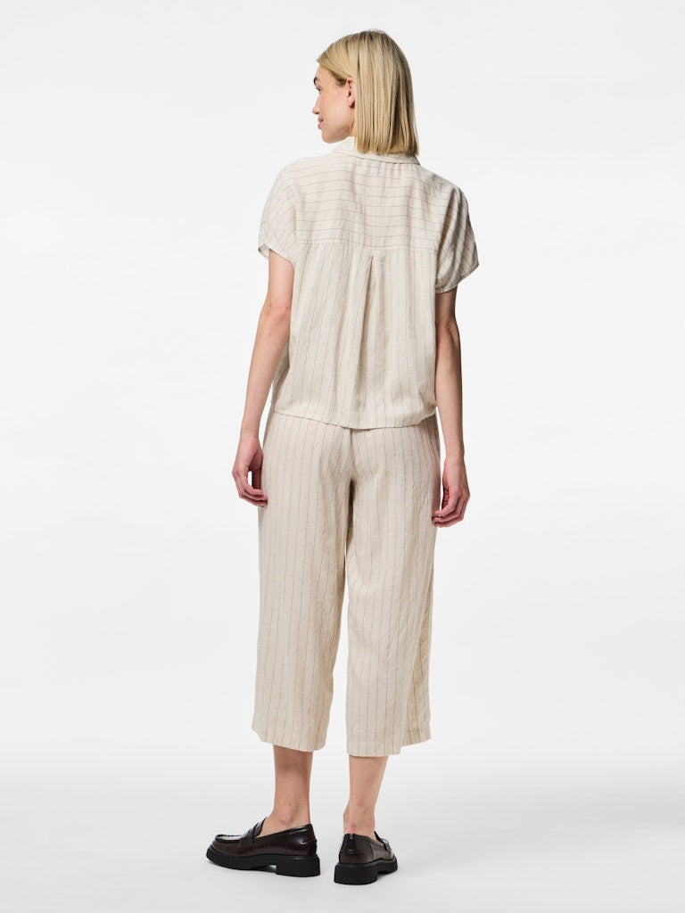 PCPIA SS TIE SHIRT - Birch/Striped