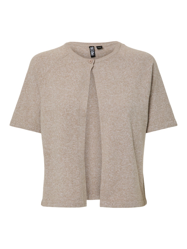 PCBREE SS O-NECK KNIT CARDIGAN - Crockery