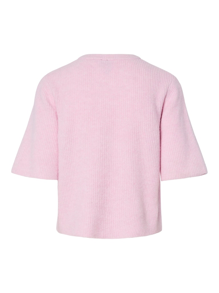 PCSILLY SS O-NECK KNIT CARDIGAN - Roseate Spoonbill