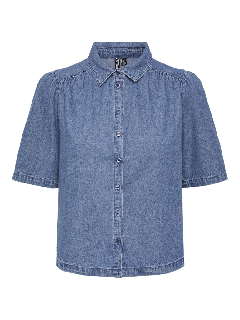 PCMAG SS DENIM SHIRT - Medium Blue Denim