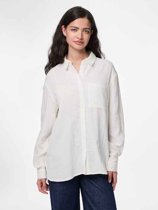 PCSASTINA LS SHIRT - Cloud Dancer