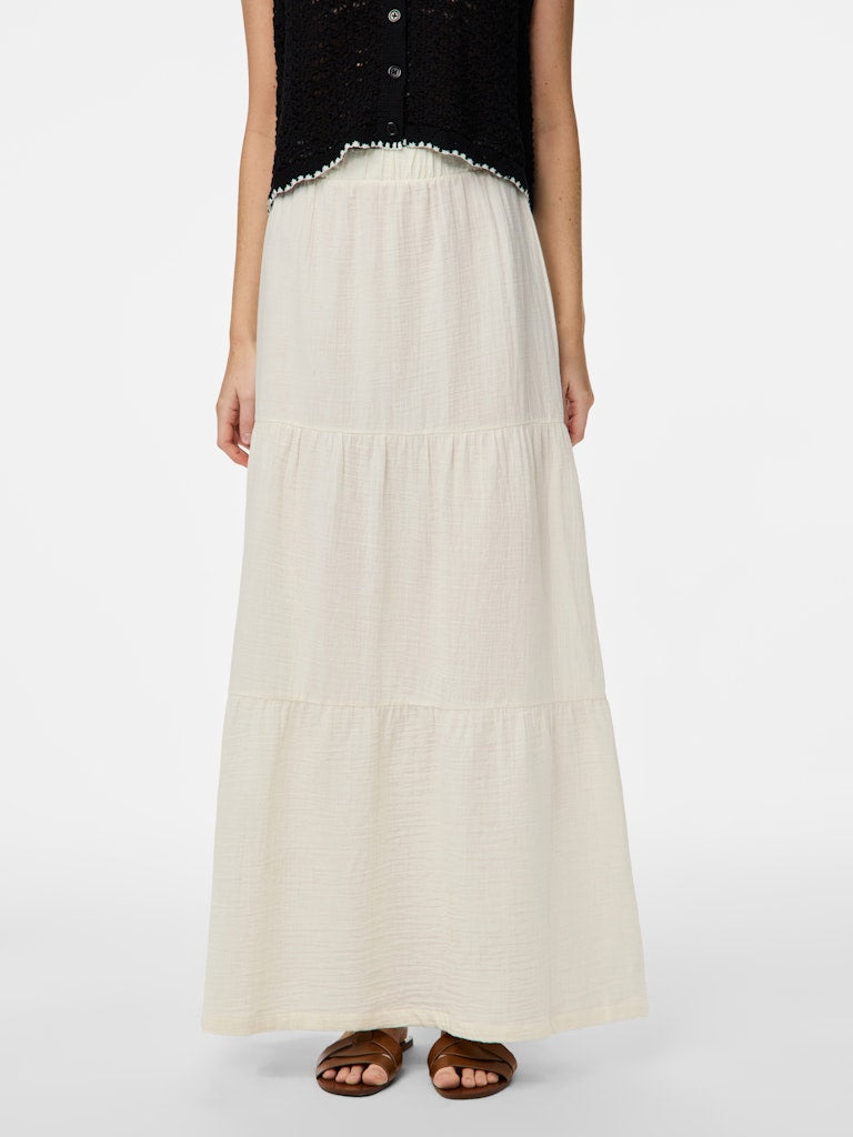 PCSIKKA HW MAXI SKIRT - Cloud Dancer
